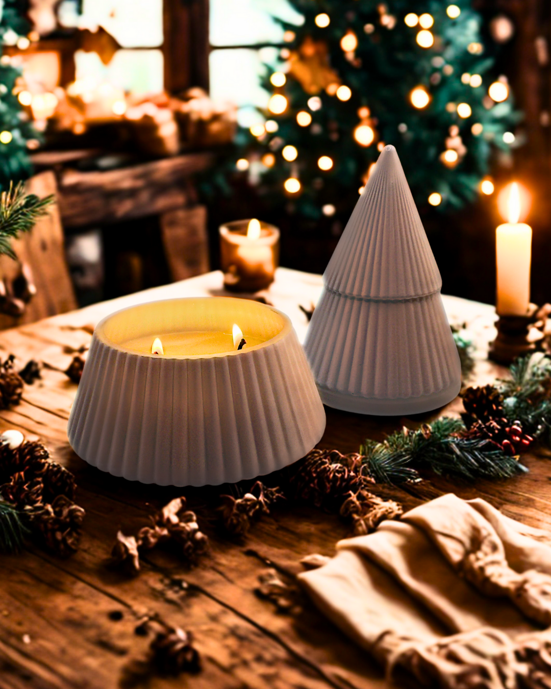 Frasier Fir - White Christmas Tree Candle